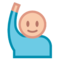 Person Raising Hand emoji on HTC